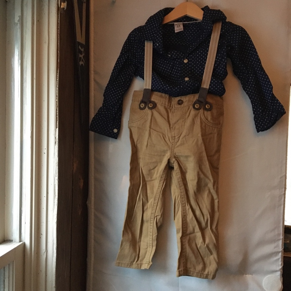 Carter’s suspender outfit, 24 Months